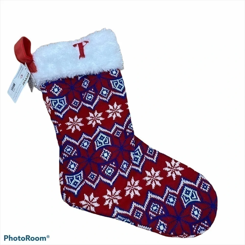 Phillies Fair Isle Christmas Stocking NWT MLB Red Philadelphia Baseball